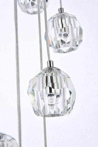 Eren 18 lights chrome pendant