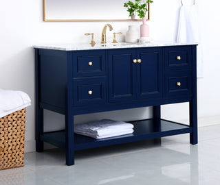 48 inch Single bathroom vanity in Blue