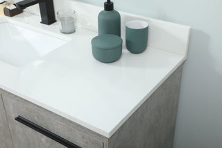 48 inch Single bathroom vanity in concrete grey with backsplash