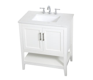 30 inch Single Bathroom Vanity in White