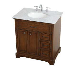 32 inch Single bathroom vanity in Teak