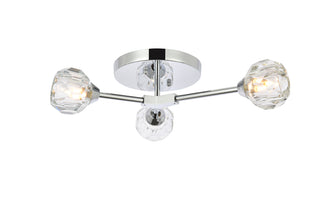 Zayne 3 Light Flush Mount in Chrome