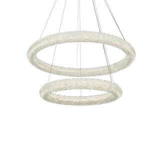 Bowen 28 inch Adjustable LED Chandelier in Chrome