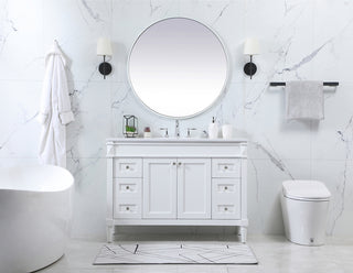 48 inch Single bathroom vanity in white