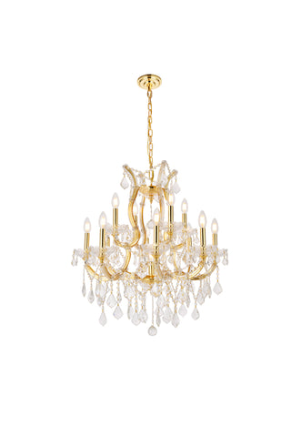 Maria Theresa 13 light Gold Chandelier Clear Royal Cut Crystal