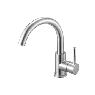 Louis Single Hole Single Handle Bathroom Faucet in Brushed Nickel