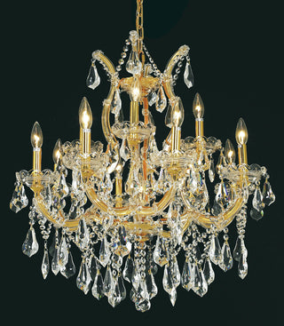 Maria Theresa 13 light Gold Chandelier Clear Royal Cut Crystal