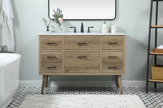 48 inch Single bathroom vanity in natural oak