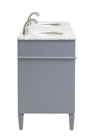 60 In. Double Bathroom Vanity Set In Grey