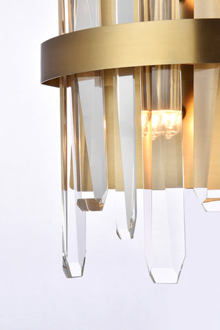 Serena 8 inch crystal bath sconce in satin gold