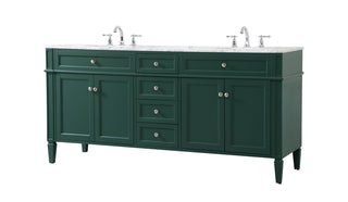 72 inch double bathroom vanity in green