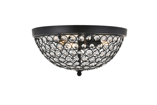 Taye 3 light Matte Black Flush Mount