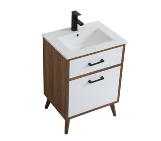 24 inch bathroom vanity in matte white