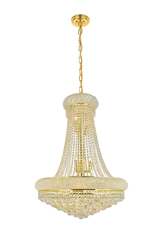 Primo 14 light Gold Chandelier Clear Royal Cut Crystal