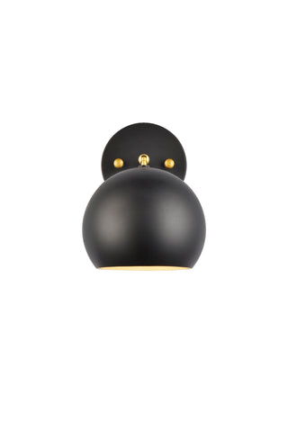 Othello 1 light black and brass wall sconce