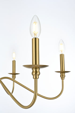 Rohan 30 inch chandelier in Satin Gold