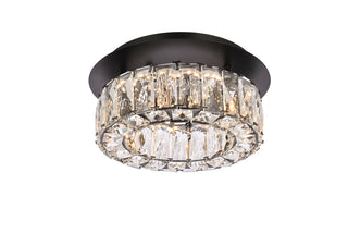 Monroe 12 inch LED Single flush mount in black