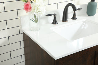 30 inch Single bathroom vanity in expresso with backsplash