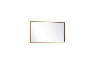 Metal frame rectangle mirror 14x28 inch in brass