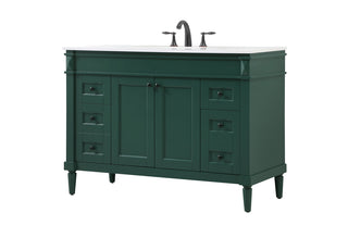 48 inch Single bathroom vanity in green