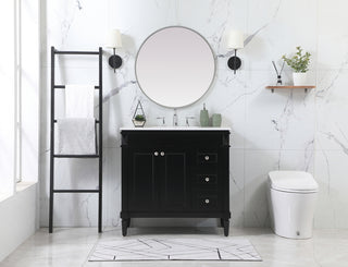 36 inch Single bathroom vanity in black