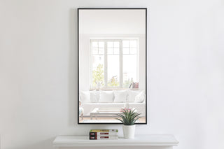 Metal frame Rectangle Mirror 24 inch Black