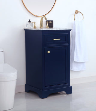 19 inch Single bathroom vanity in Blue