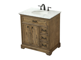 32 inch Single bathroom vanity in driftwood