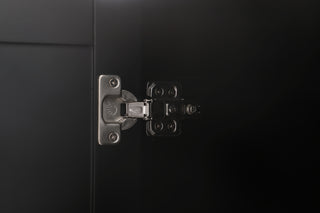 20 Inch Wide Bathroom Linen Storage Freestanding Cabinet In Black