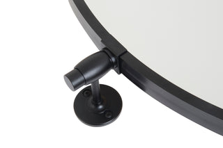 Round pivot mirror 30 inch in black