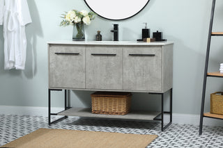 48 inch Single bathroom vanity in concrete grey