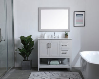 36 inch Single Bathroom Vanity in Grey