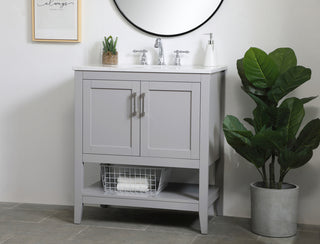 30 inch Single Bathroom Vanity in Grey