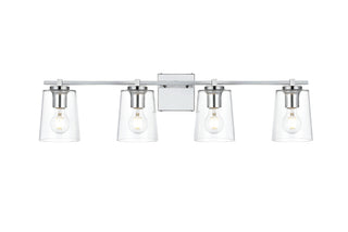 Kacey 4 light Chrome and Clear Bath Sconce