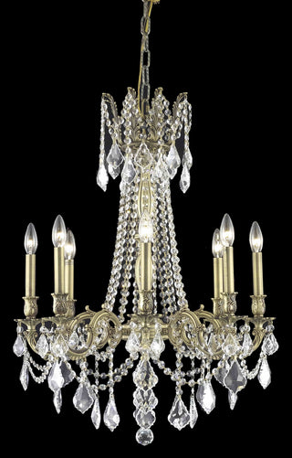 Rosalia 8 light French Gold Chandelier Clear Royal Cut Crystal