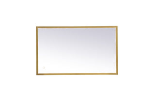 Pier 18x30 inch LED mirror with adjustable color temperature 3000K/4200K/6400K in brass