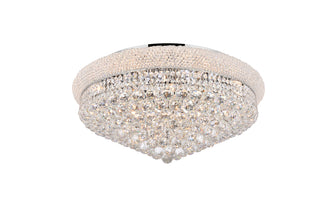 Primo 15 light Chrome Flush Mount Clear Royal Cut Crystal