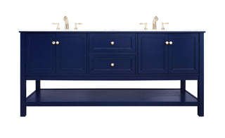 72 inch Single bathroom vanity in Blue