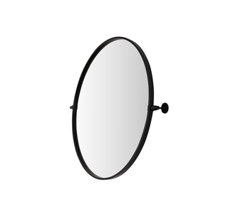 Round pivot mirror 30 inch in black