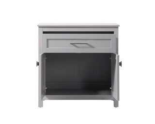 30 Inch Wide Bathroom Storage Freestanding Cabinet In Grey