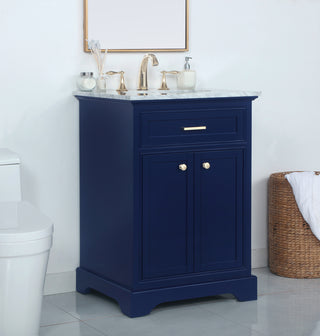 24 inch Single bathroom vanity in Blue