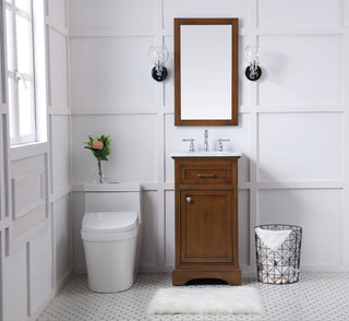 19 in. Single Bathroom Vanity set in teak