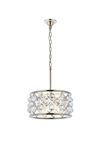 Madison 4 light polished Nickel Pendant Clear Royal Cut Crystal