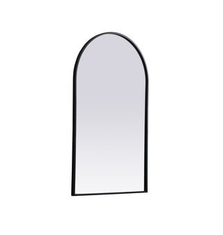 Metal Frame Arch Mirror 24x40 Inch in Black