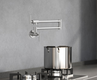 Gabriel Wall Mounted Pot Filler in Brushed Nickel