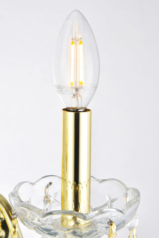 St. Francis 2 light Gold Wall Sconce Clear Royal Cut Crystal