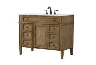 42 inch Single bathroom vanity in driftwood