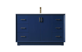 54 Inch SIngle Bathroom Vanity In Blue