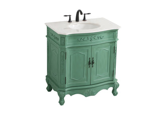 32 inch Single bathroom vanity in vintage mint