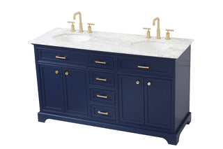 60 inch Single bathroom vanity in Blue